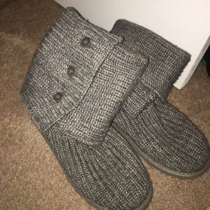 Knit grey uggs